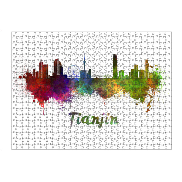 artboxONE Puzzle "TIANJIN-Skyline im Aquarell-x" artboxONE - Städte,Abstrakt,Architektur