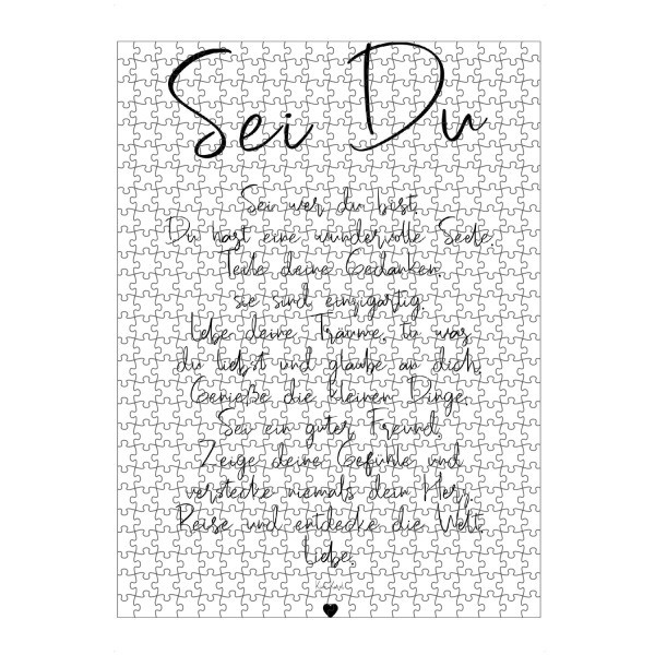 Puzzle Ravensburger "Sei Du Gedicht" artboxONE - Typografie,Für Kinder,Liebe