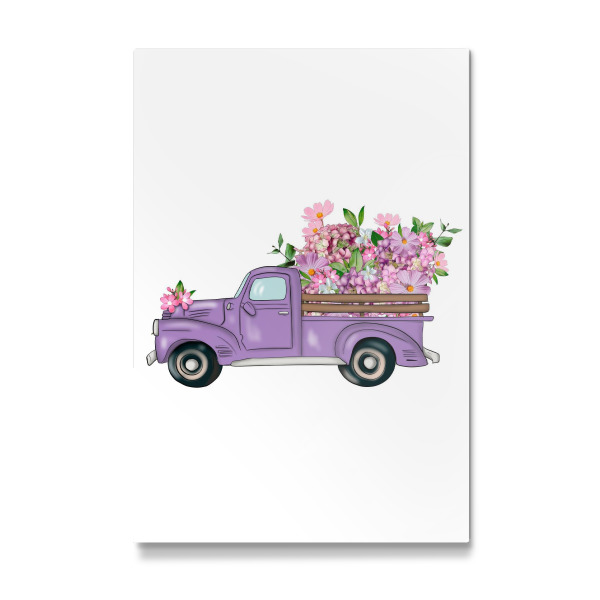 Galerie-Print "Lila Blumen-LKW" 30x20 cm artboxONE