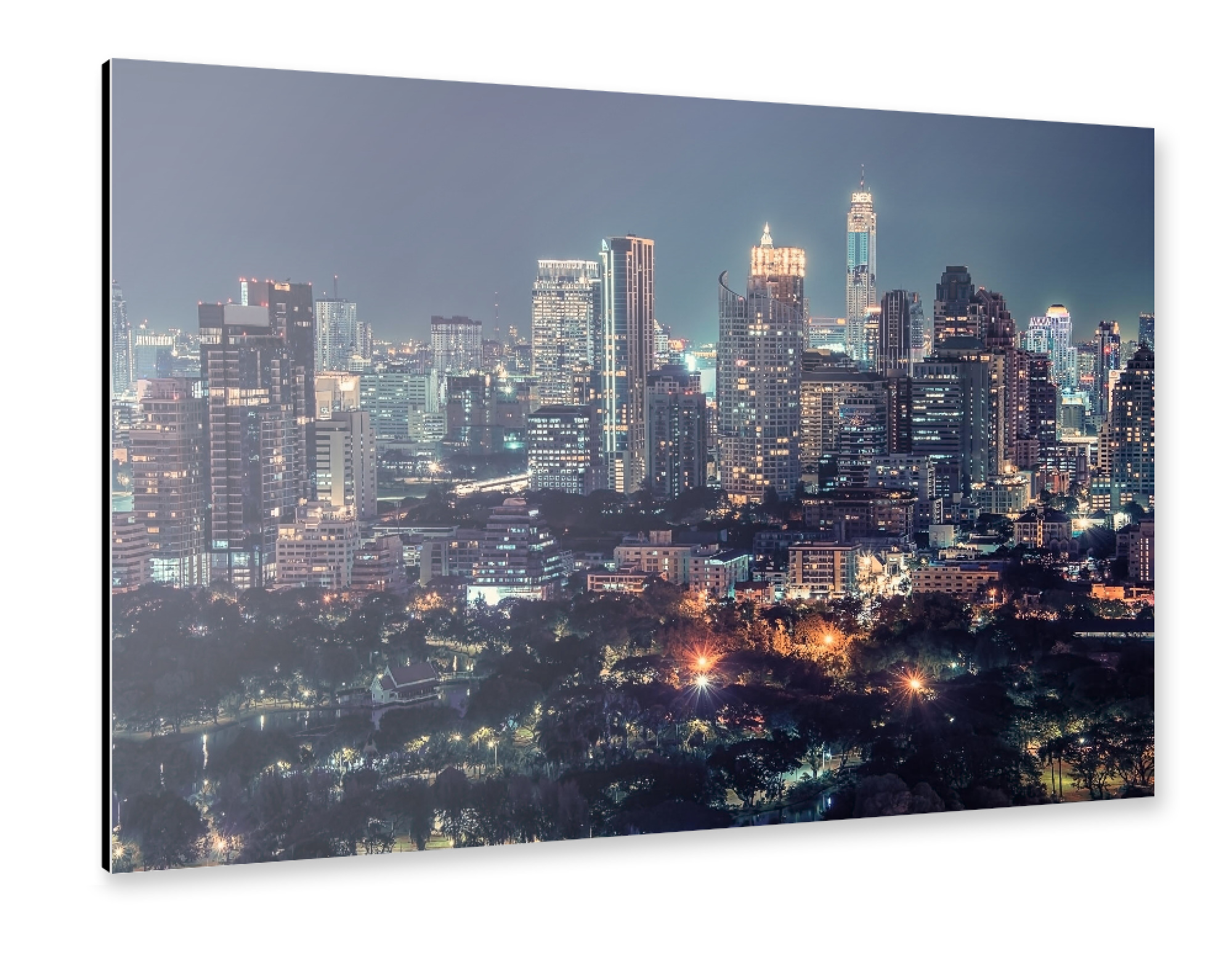 Alu-Dibond "Bangkok-Nacht" 75x50 cm artboxONE