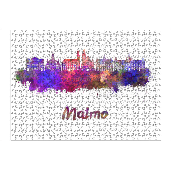 artboxONE Puzzle "MALMO Skyline in Aquarell-b" artboxONE - Städte,Abstrakt,Architektur