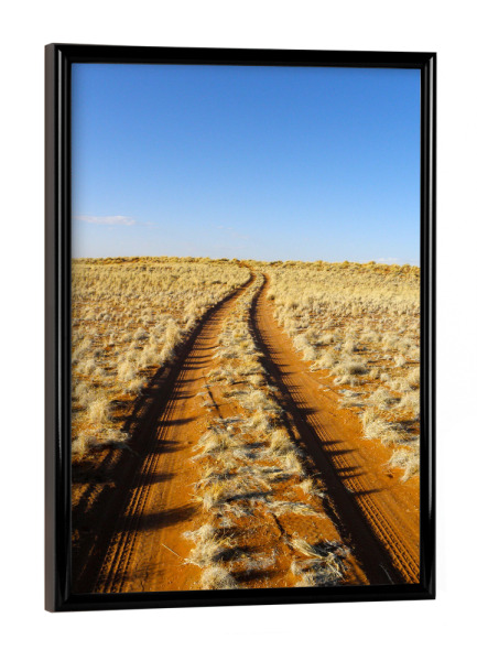 Poster mit schwarzem Rahmen "Pfad durch die Wüste" artboxONE - Natur,Reise,Reise / Afrika,Reise / Länder