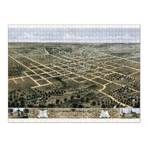 Puzzle Ravensburger "Antike Landkarte von Columbia" artboxONE - Natur,Kartografie