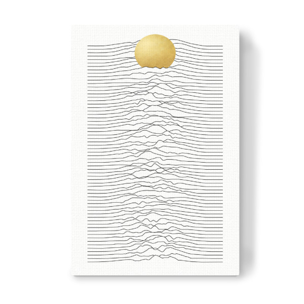 Leinwandbild "Mono-Wellenform-Sonnenaufgang" artboxONE - Abstrakt,Geometrie,Galaxy