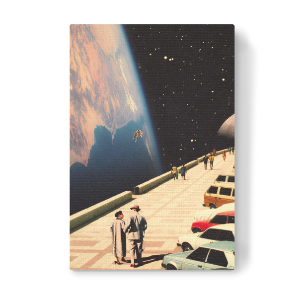 Leinwandbild "Weltraumpromenade" artboxONE - Reise,Menschen,Automobile,Fiktion,Galaxy