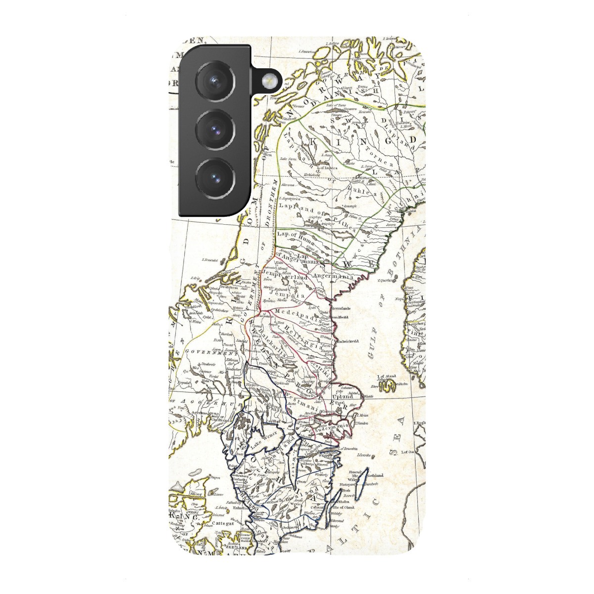"Old map of Scandinavia-b"für Samsung Galaxy - Premium-Case Handyhülle artboxONE