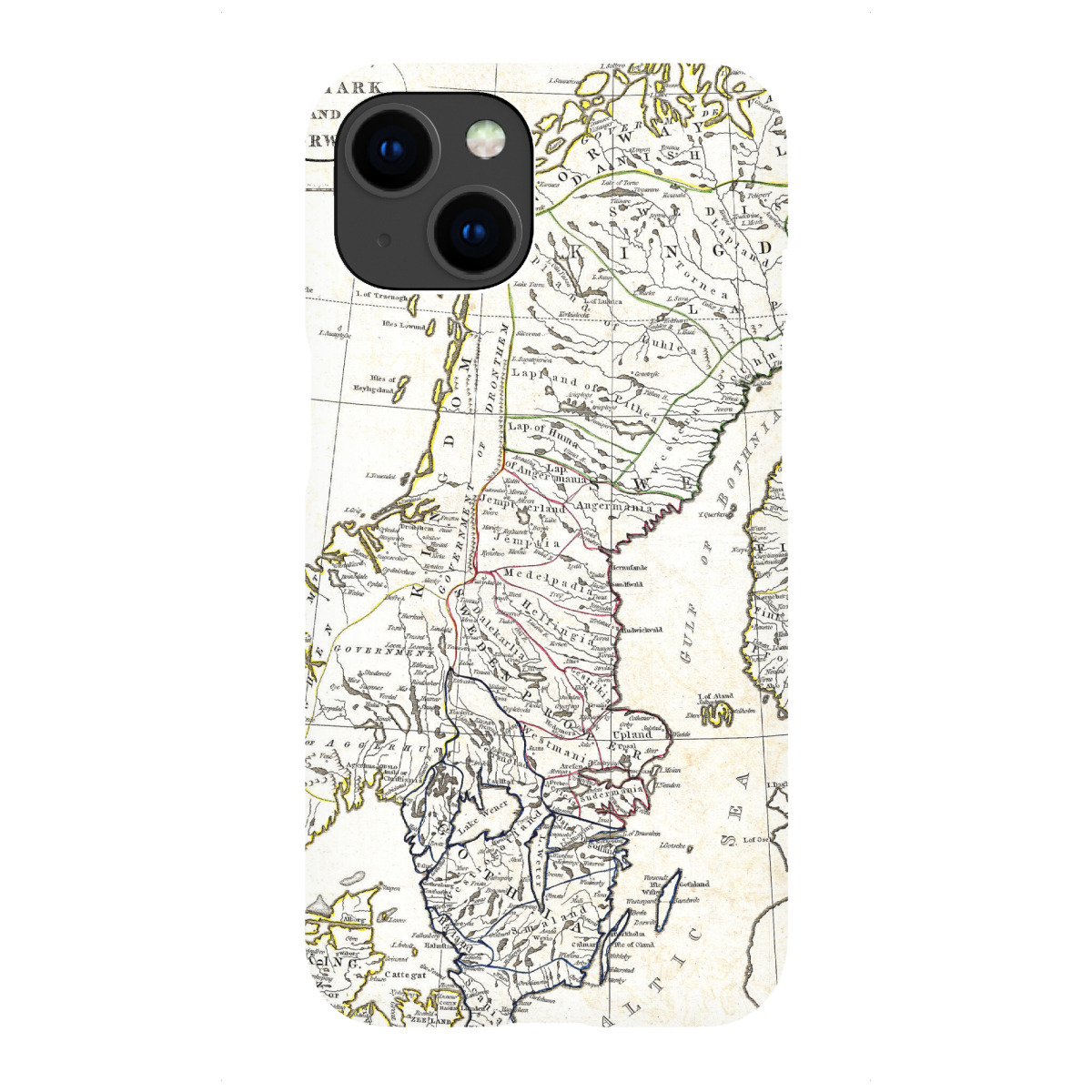iPhone "Old map of Scandinavia-b" Premium-Case Handyhülle artboxONE