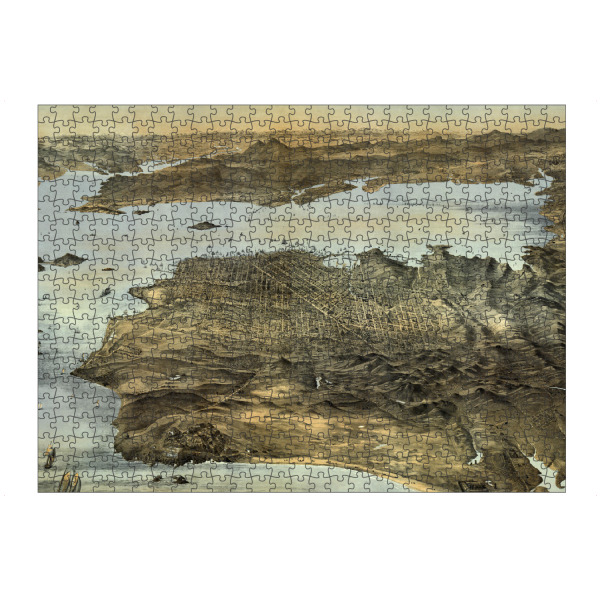 artboxONE Puzzle "Bildkarte San Francisco-f" artboxONE - Natur,Architektur,Kartografie