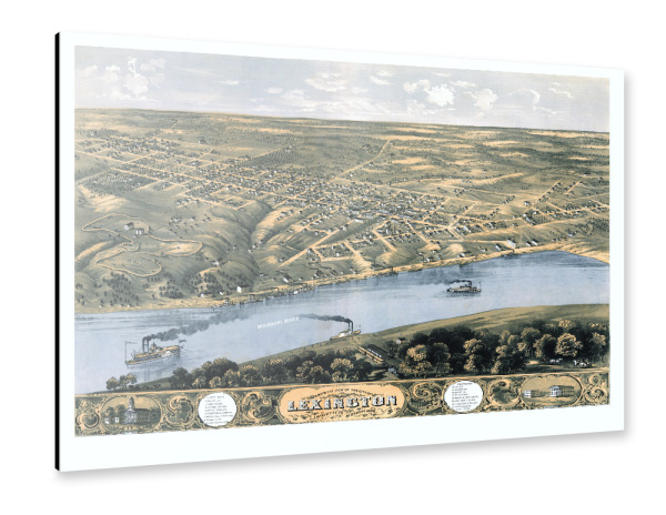 Alu-Dibond "Lexington Missouri Bildkarte" 30x20 cm artboxONE