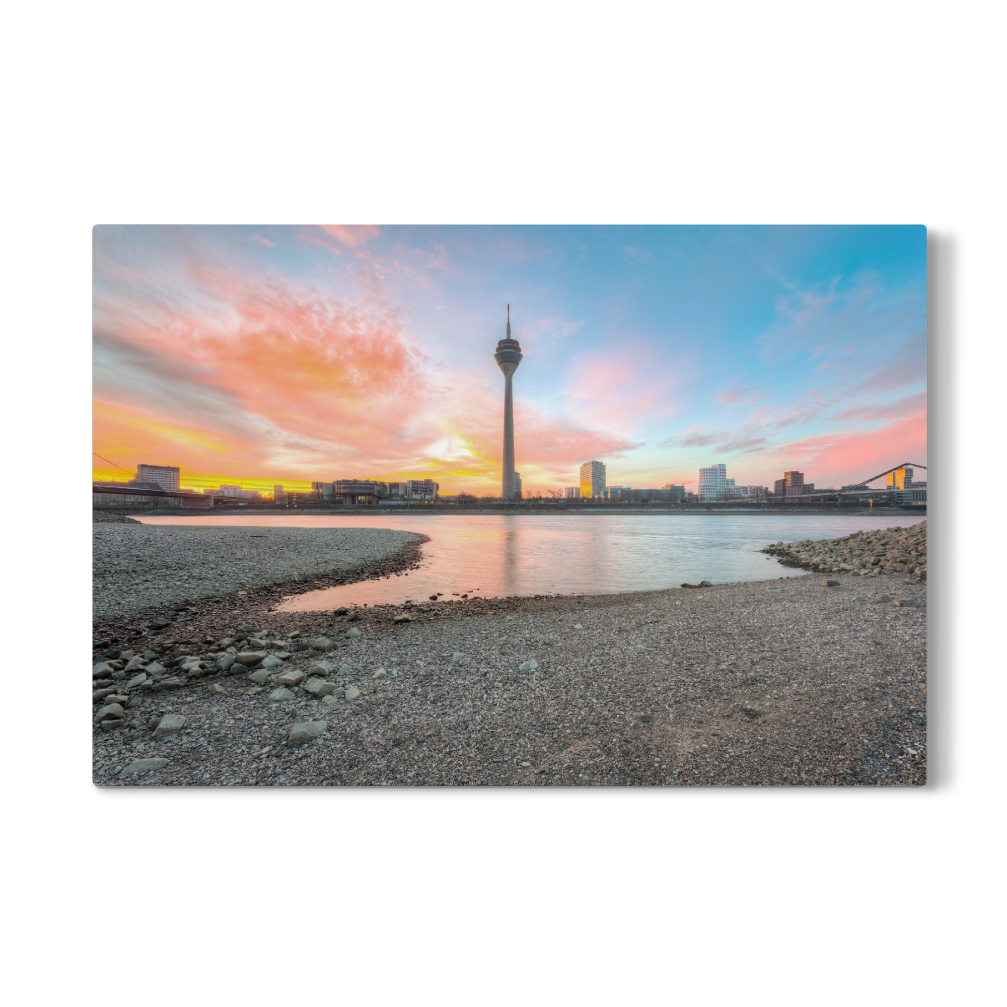 Galerie-Print "Düsseldorf Skyline Sonnenaufgang" 30x20 cm artboxONE