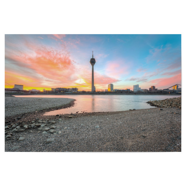 Poster "Düsseldorf Skyline Sonnenaufgang" artboxONE - Reise,Städte / Düsseldorf