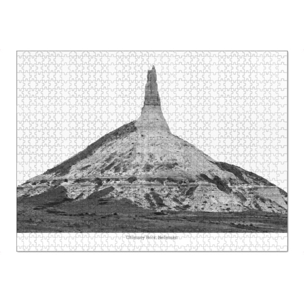 Puzzle Ravensburger "Chimney Rock, Nebraska" artboxONE - Natur,Reise,Schwarzweiß,Reise / Länder