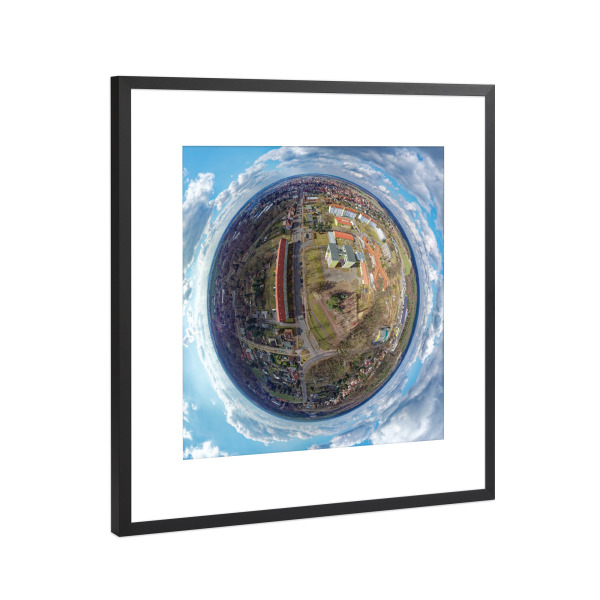 Poster mit Rahmen Schwarz (Metallic) "Tangerhütte - Gesamtschule" artboxONE - Städte,Reise,Architektur,Reise / Länder,Städte / Weitere
