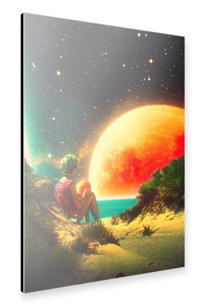 Alu-Dibond "Die Welt in Ihren Händen" 30x20 cm artboxONE