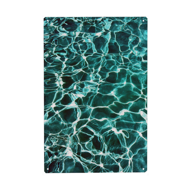 Holzbild "Auf den Sommer warten" artboxONE - Abstrakt,Unterwasser - Andere,Wellen,Schwimmen,Sommer,Elektro,Pool,Meer,Wasser,Ozean