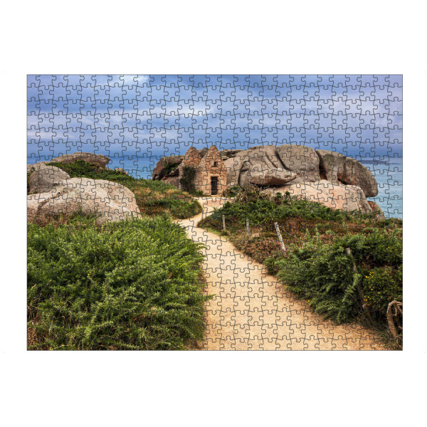 artboxONE Puzzle "Ruine an der Rosengranitküste" artboxONE - Natur,Reise,Reise / Strand und Meer,Reise / Länder