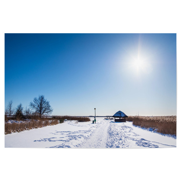 Poster "Schnee, Weg und Sonne" artboxONE - Natur,Reise,Architektur