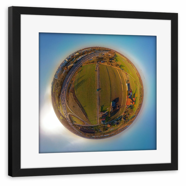 Poster mit Rahmen schwarz "Hamburg - Stillhorn, Jakobsweg" artboxONE - Städte,Städte / Hamburg,Reise,Architektur,Reise / Länder