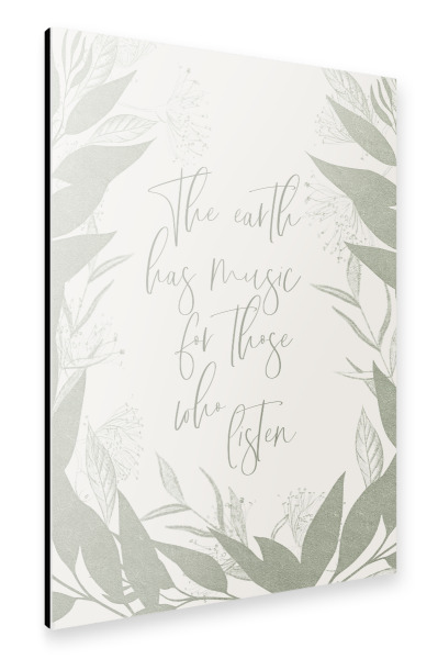 Alu-Dibond "The earth has music - listen" 30x20 cm artboxONE