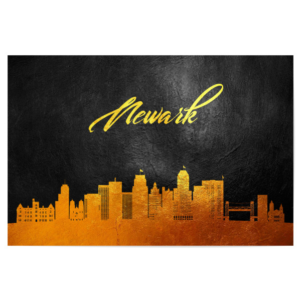 Poster 30x20 cm "Newark goldene Skyline" artboxONE - Städte - Newark,New jersey,Gold,Skyline,Stadt,Amerika