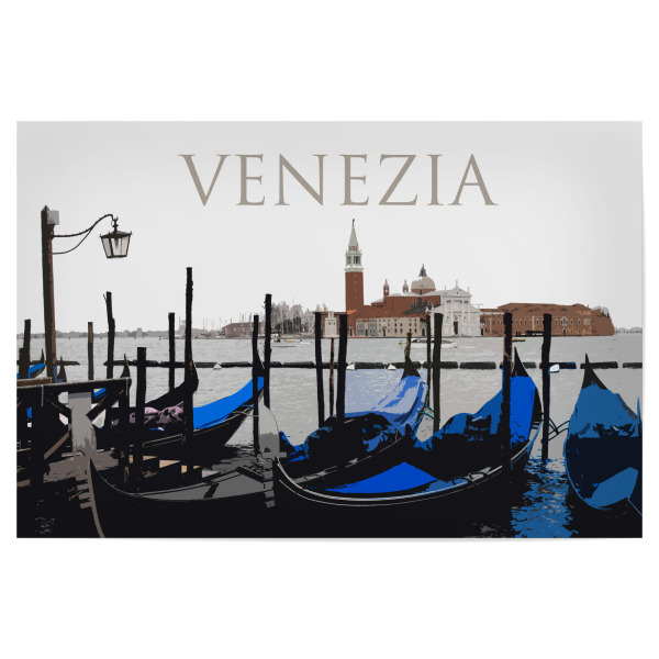 Poster 30x20 cm "Venezias Gondeln" artboxONE - Reise,Reise / Strand und Meer,Städte / Venedig,Reise / Länder