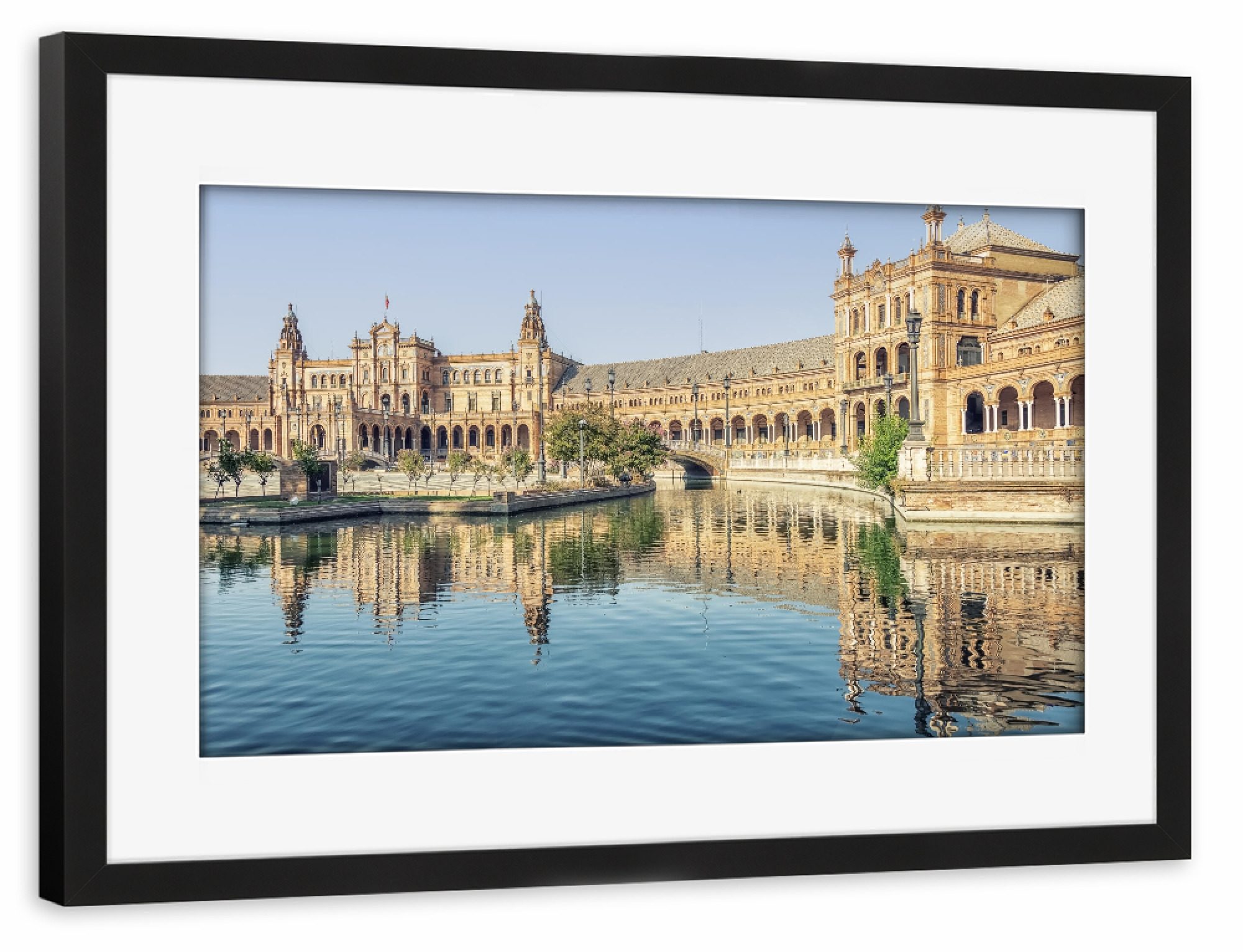 Poster mit Rahmen schwarz "Seville Reflection" artboxONE - Städte,Reise,Architektur,Reise / Länder,Städte / Weitere