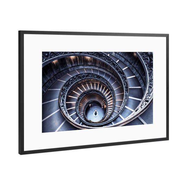 Poster mit Rahmen Schwarz (Metallic) "Vatikanische Spirale" artboxONE - Städte,Reise,Architektur,Reise / Länder,Städte / Rom