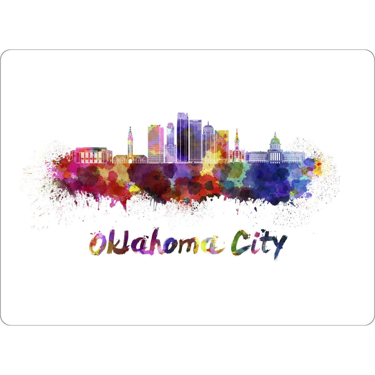 Tischset "OKLAHOMA CITY skyline-l" artboxONE - Städte,Abstrakt,Architektur