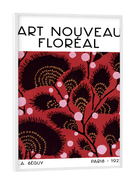 Poster mit weißem Rahmen "Jugendstil-Vintage-Muster" artboxONE - Natur,Floral,Abstrakt