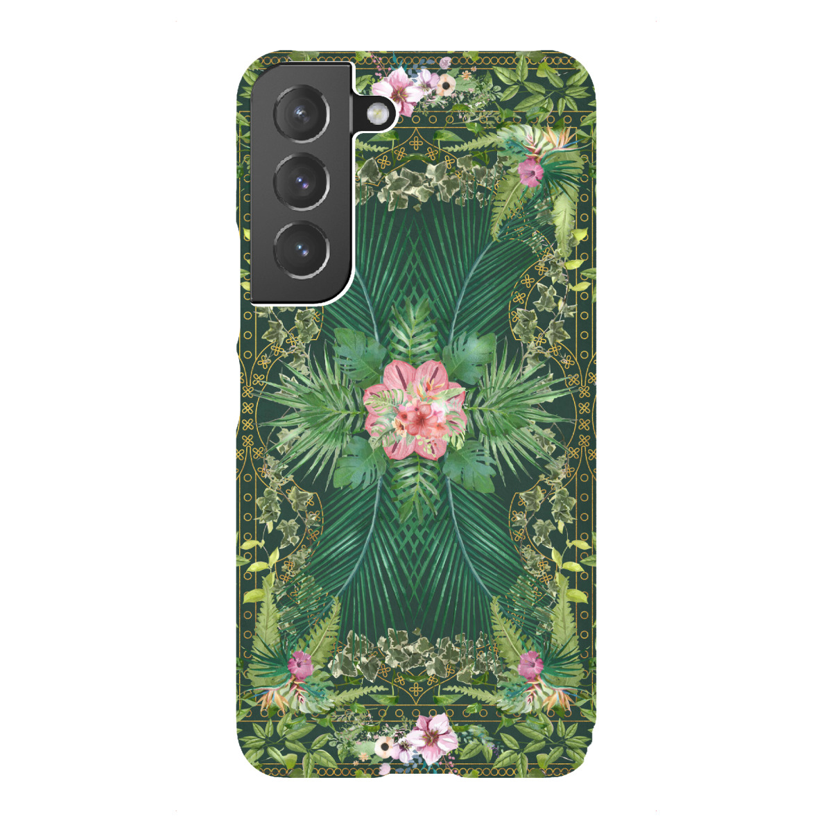 Samsung Galaxy "Dark Tropical Foliage Lattice" Premium-Case Handyhülle artboxONE