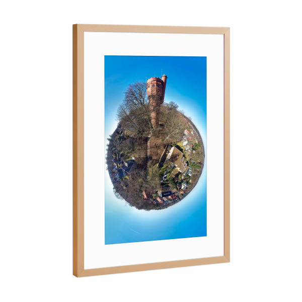 Poster mit Rahmen Kupfer "Mölln - Wasserturm; low" artboxONE - Städte,Reise,Architektur,Reise / Länder,Städte / Weitere