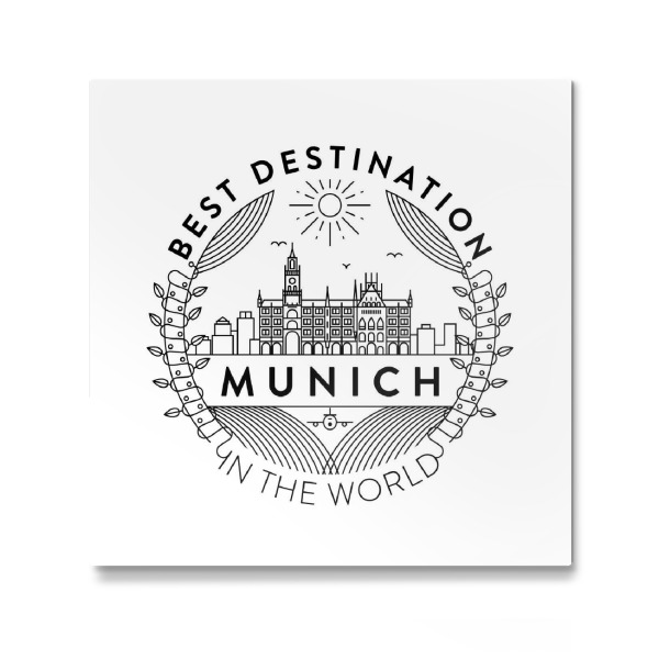 Galerie-Print "Münchner Abzeichen" 30x30 cm artboxONE