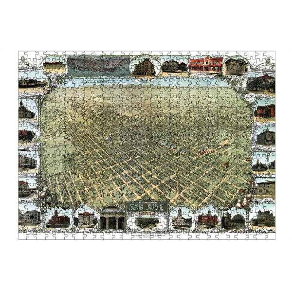artboxONE Puzzle "Bildkarte San Jose-Kalifornien" artboxONE - Architektur,Kartografie