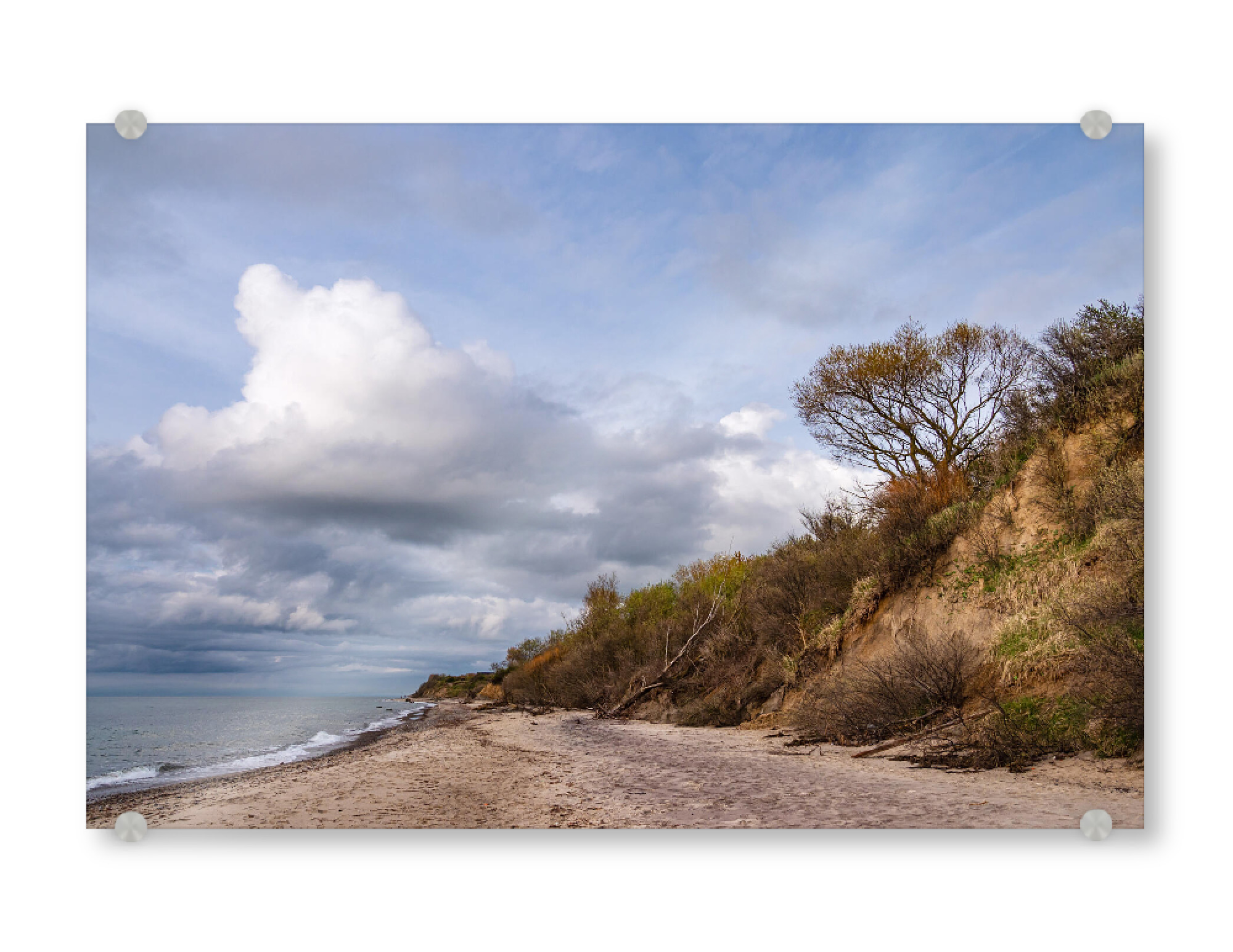 Acrylglasbild "Strand, Steilküste, Ostsee" artboxONE - Natur,Reise,Reise / Strand und Meer