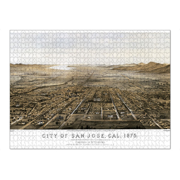 Puzzle Ravensburger "Karte von San Jose, Kalifornien" artboxONE - Kartografie