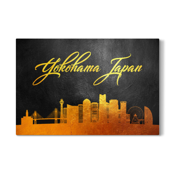 Galerie-Print "Yokohama Japan Gold Skyline" 30x20 cm artboxONE
