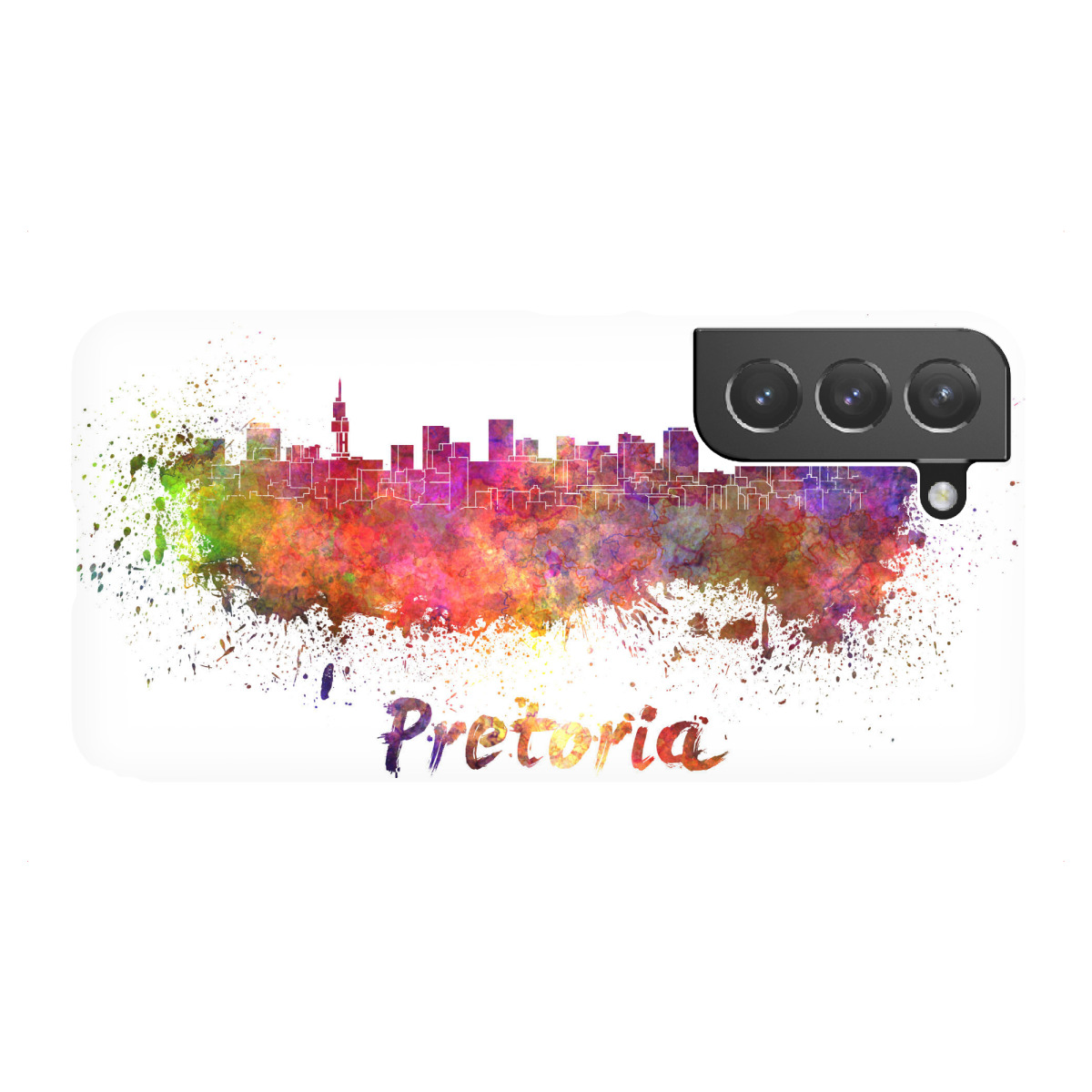 "PRETORIA-Skyline im Aquarell"für Samsung Galaxy - Premium-Case Handyhülle artboxONE