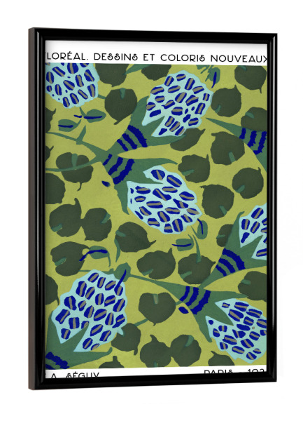 Poster mit schwarzem Rahmen "Art Nouveau Flowers and Leaves" artboxONE - Natur,Floral,Abstrakt