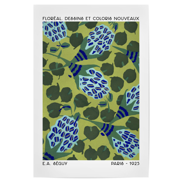 Poster 30x20 cm "Art Nouveau Flowers and Leaves" artboxONE - Natur,Floral,Abstrakt