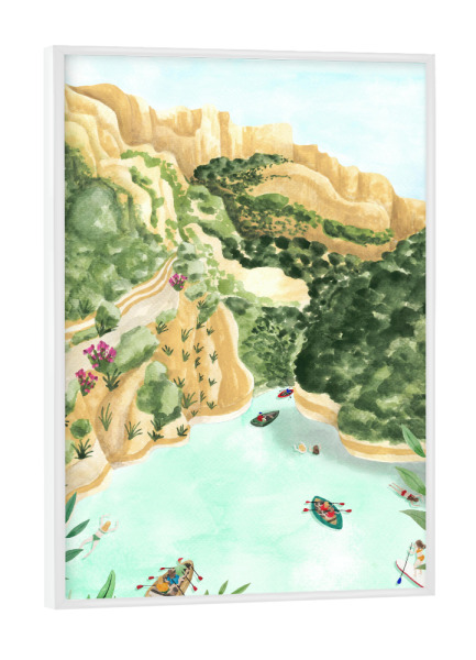 Poster mit weißem Rahmen "Summer In The Canyon" artboxONE - Natur,Reise