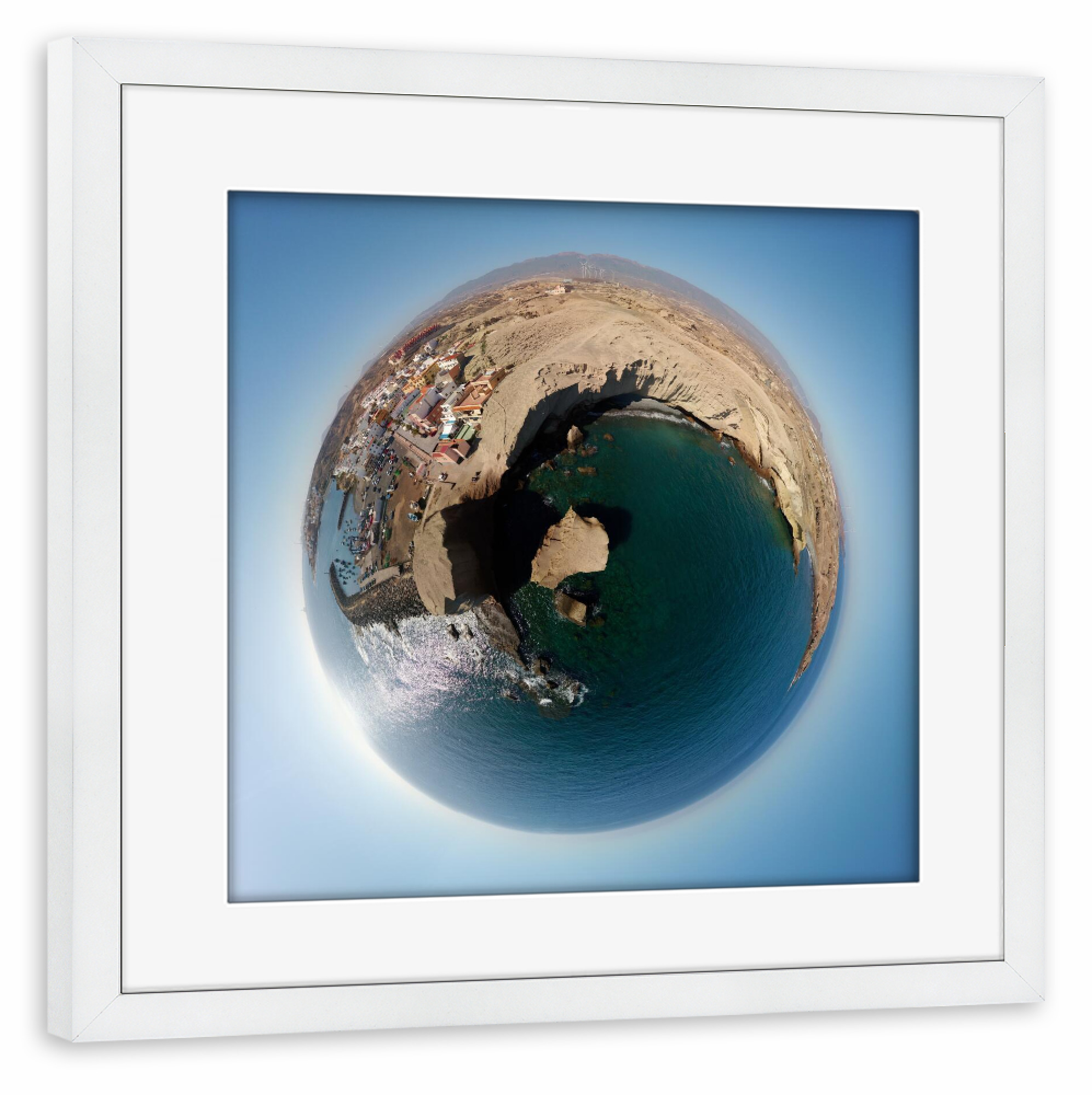 Poster mit Rahmen weiß "San Miguel de Tajao" artboxONE - Städte,Natur,Reise,Reise / Strand und Meer,Reise / Länder