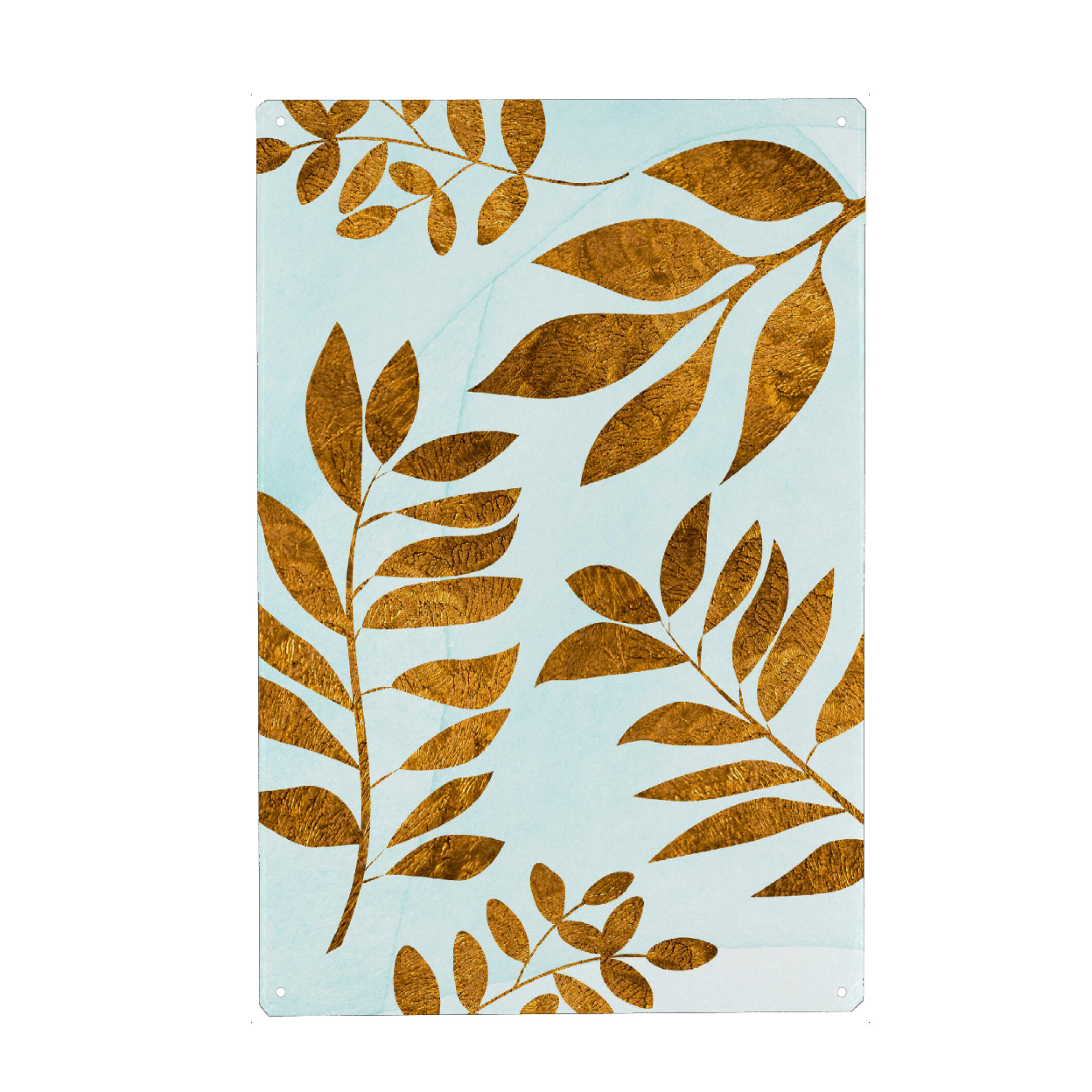 Holzbild "Goldene Blumen" artboxONE - Natur,Floral