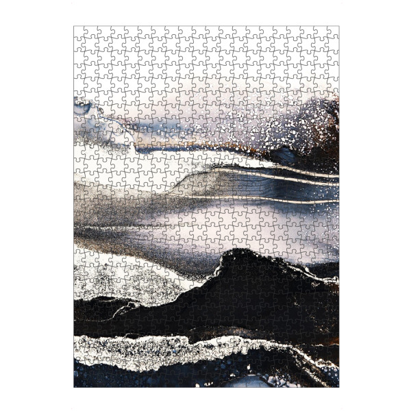 artboxONE Puzzle "Golden sunset" artboxONE - Natur,Abstrakt - Landschaft,Alcoholink,Landscape,Black,Gold,Abstract,Alkoholtinte,Natur