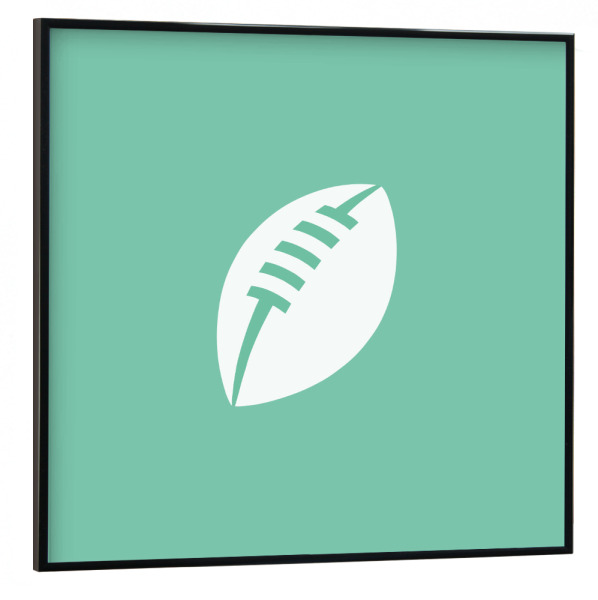 Poster mit schwarzem Rahmen 30x30 cm "Football bunt" artboxONE - Sport - Football,Sports,Sport,Green,Illustration