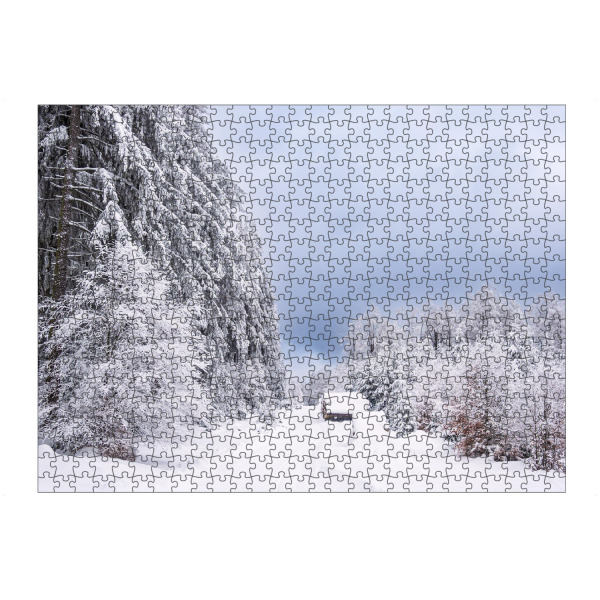 artboxONE Puzzle "Wald und Weg im Schnee" artboxONE - Natur,Reise