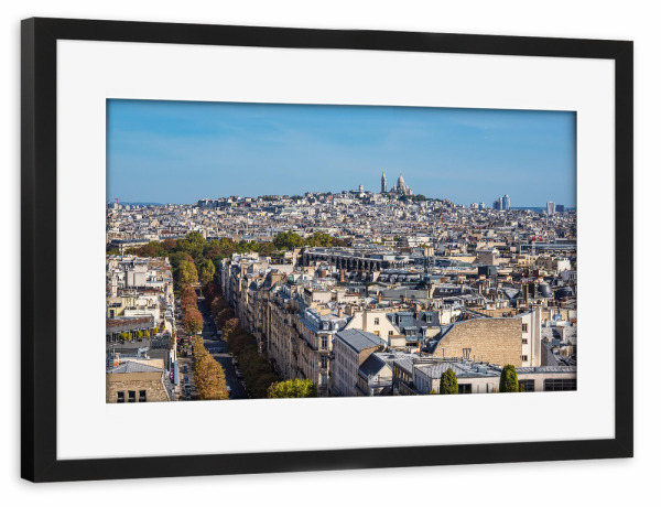 Poster mit Rahmen schwarz "Paris, Basilika Sacre-Coeur" artboxONE - Reise,Architektur,Städte / Paris,Reise / Länder