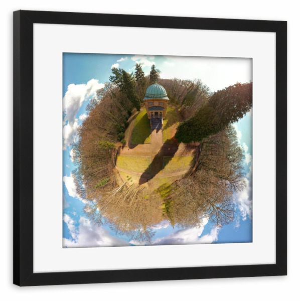 Poster mit Rahmen schwarz "Tangerhütte-Park - Mausoleum" artboxONE - Städte,Natur,Reise,Architektur,Städte / Weitere