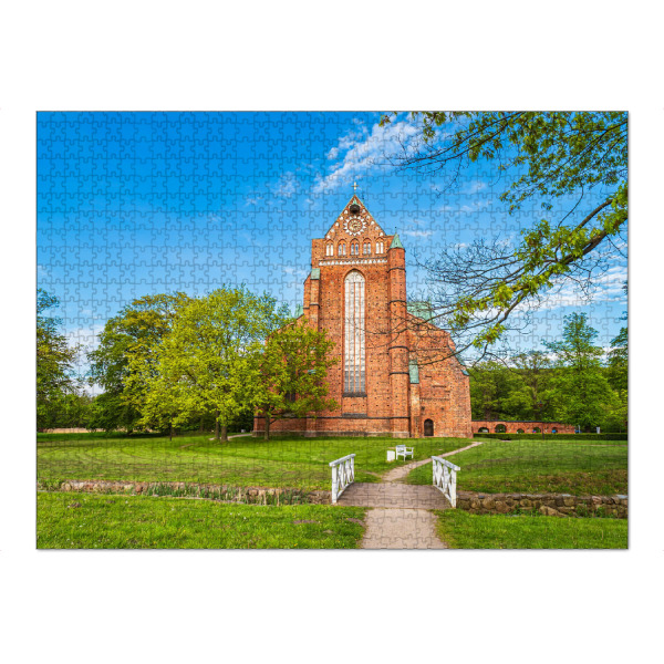 Puzzle Ravensburger "Gras, Brücke und Münster" artboxONE - Natur,Reise,Architektur