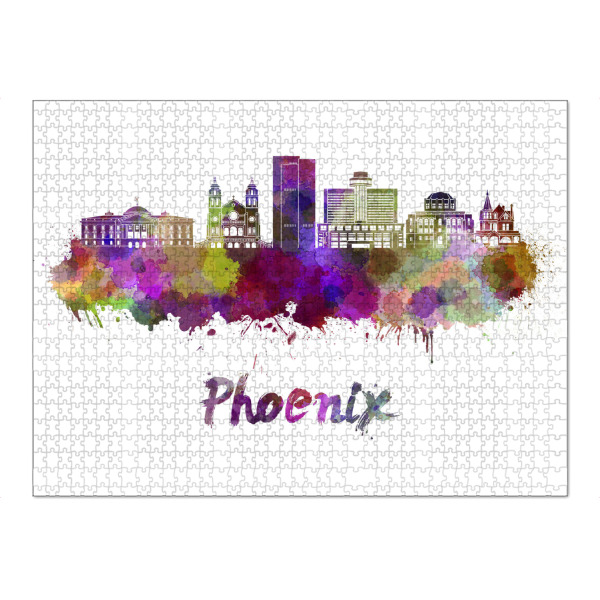 Puzzle Ravensburger "PHOENIX v2 Skyline in Aquarell" artboxONE - Städte,Abstrakt,Architektur