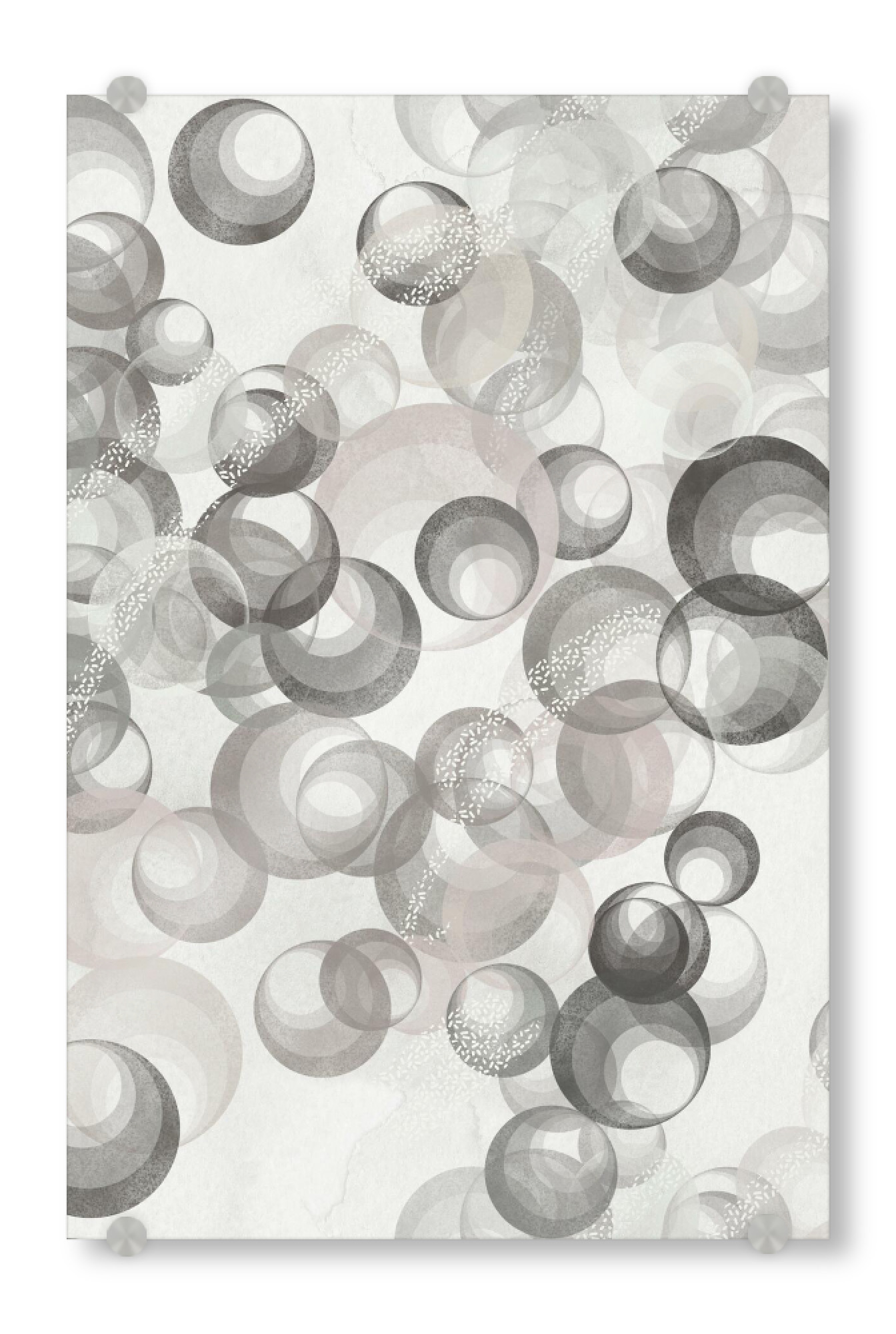 Acrylglasbild "Graues Blasenmuster" artboxONE - Abstrakt,Geometrie,Fashion,Festivals,Lustig